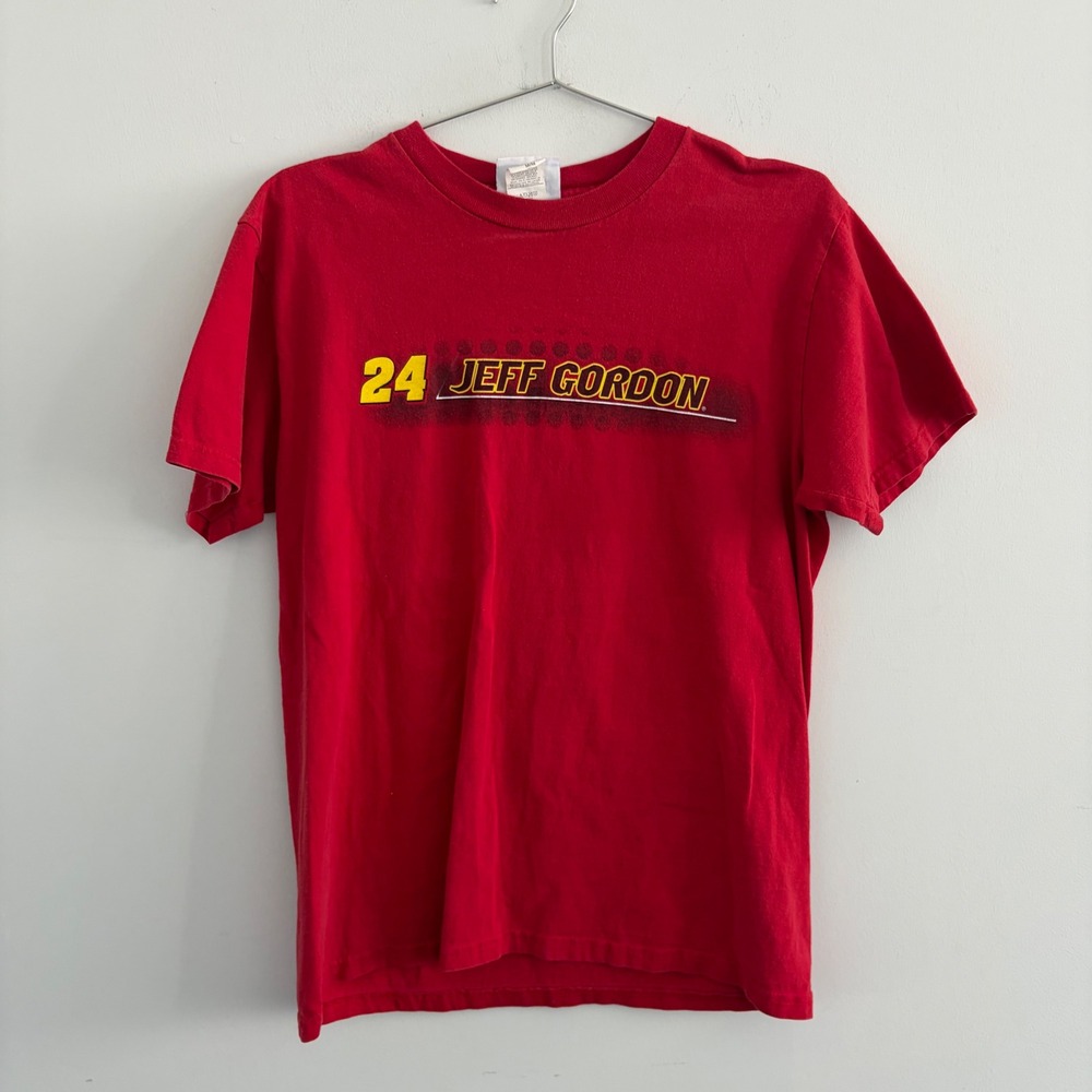 Winners Circle Jeff Gordon 24 NASCAR Racing Red Graphic T-Shirt Mens Medium
